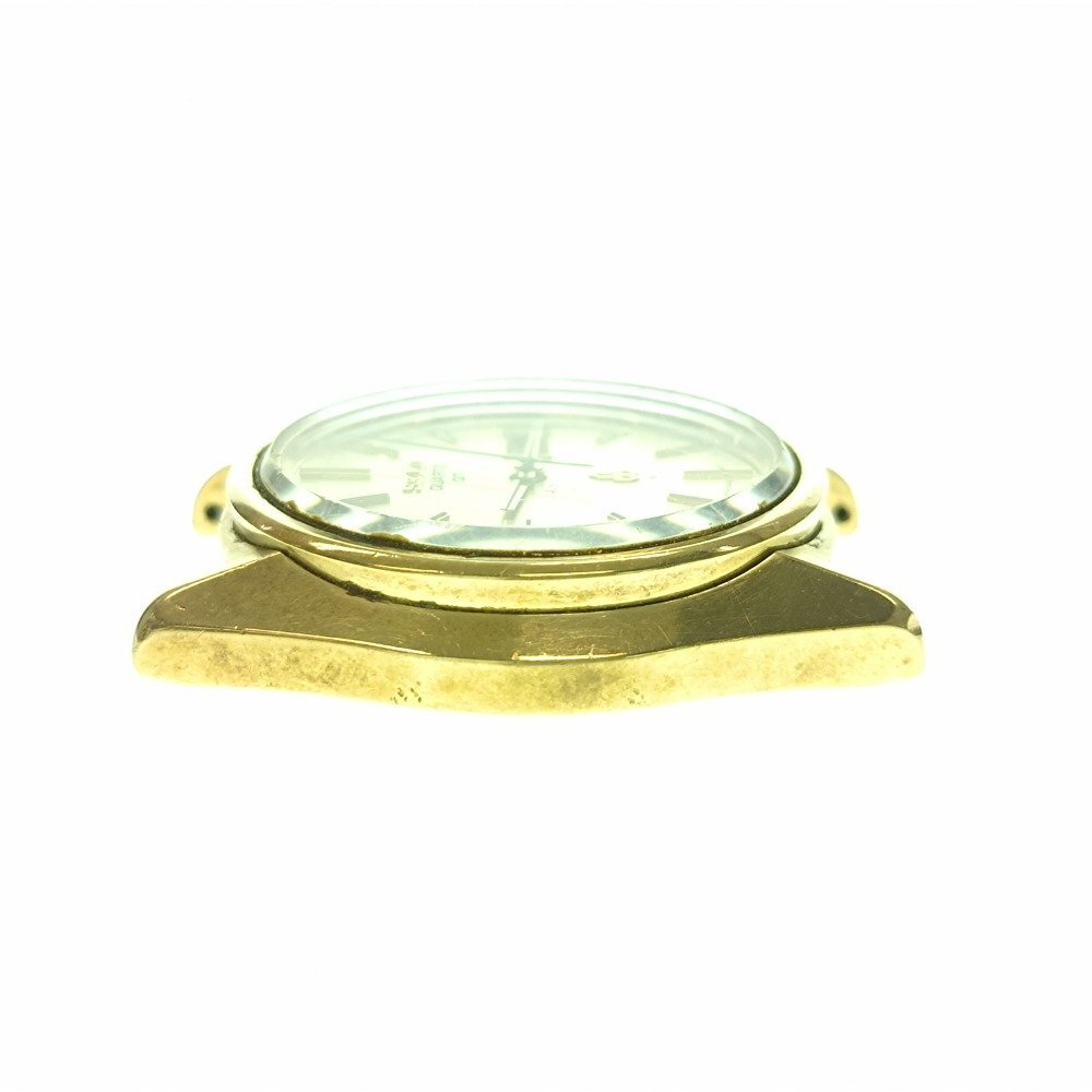 稼働 SEIKO セイコー 腕時計 3803-7031 フェイスのみ ゴールドカラー クオーツ デイデイト アンティーク ブランド ウォッチ 中古_画像6