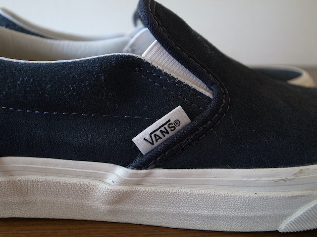 ★2015年 VANS ヴァンズ CLASSIC SLIP ON スリッポン VN-018DGXQ バンズ US7.5 25.5cm スエード ネイビー_画像6