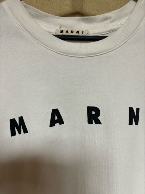 [Marni] [マルニ] Tシャツ コットン ロゴ ホワイト メンズ L　オーバーサイズ[並行輸入ＵＳＥＤ品]_画像3