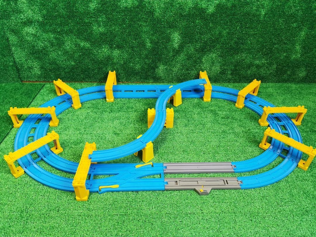 プラレール レイアウト 複線レール 高架レール 5段 タワー架線柱 プラレール レイアウト 複線レール 高架レール 5段 タワー架線柱