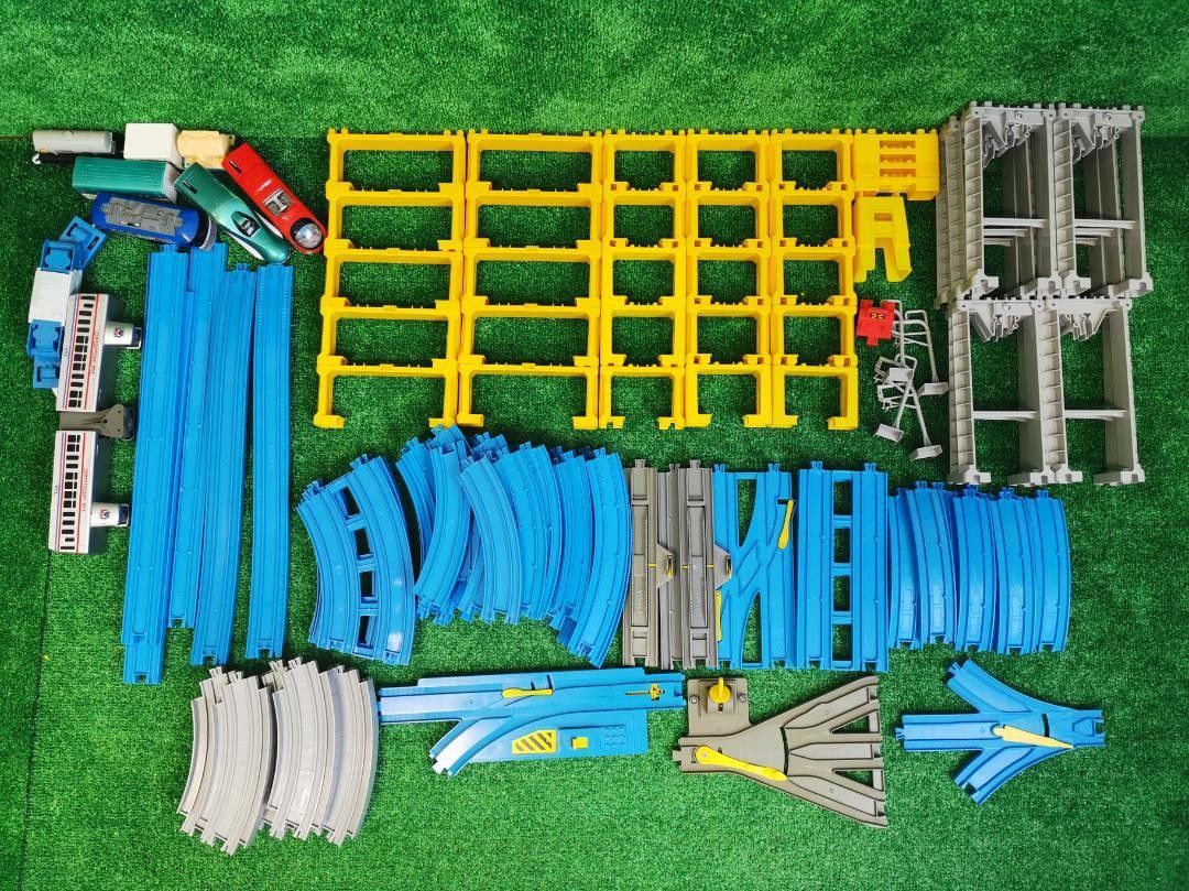 プラレール レイアウト 複線レール 高架レール 5段 タワー架線柱 プラレール レイアウト 複線レール 高架レール 5段 タワー架線柱
