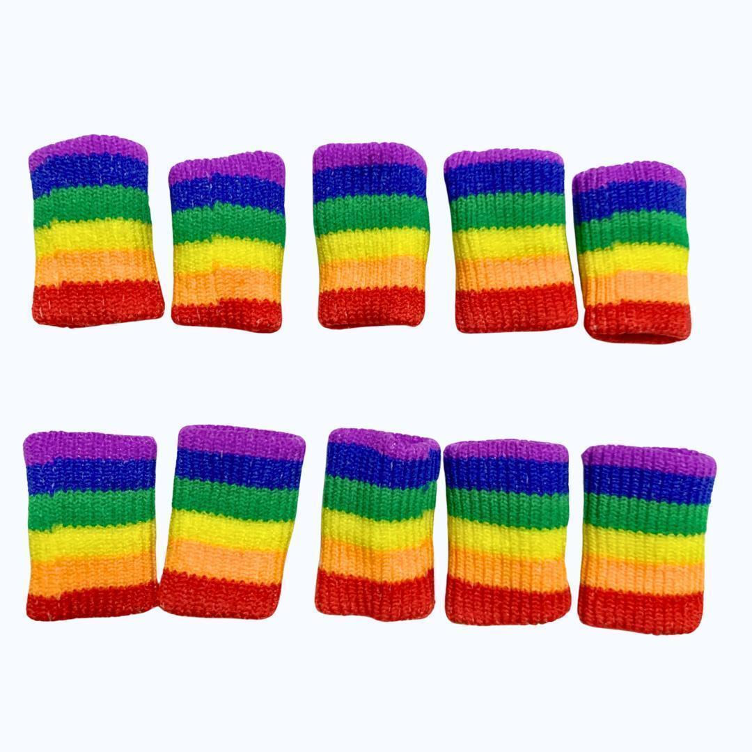 [ Rainbow pattern ] finger supporter finger sleeve sport ..kega prevention 