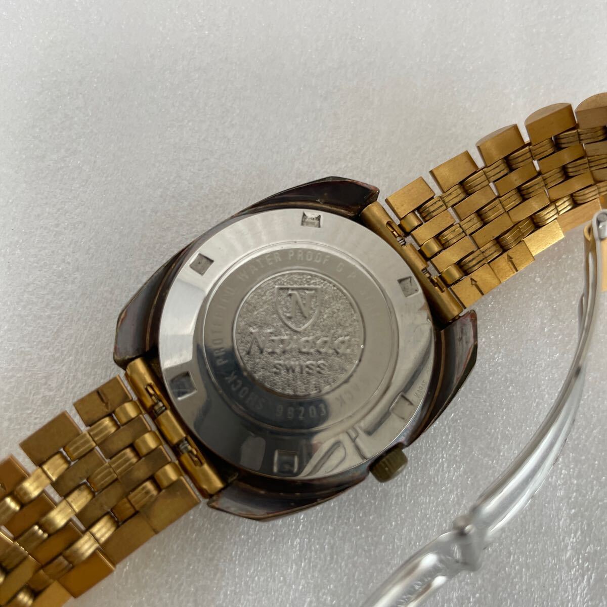  antique hand winding wristwatch Nivada made Santos Automatic swiss self-winding watch 