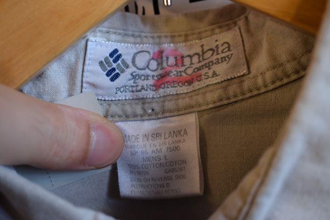 メーカー直売所 グッドスタイル~90SビンテージColombiaコロンビア半袖コットン 半袖シャツ