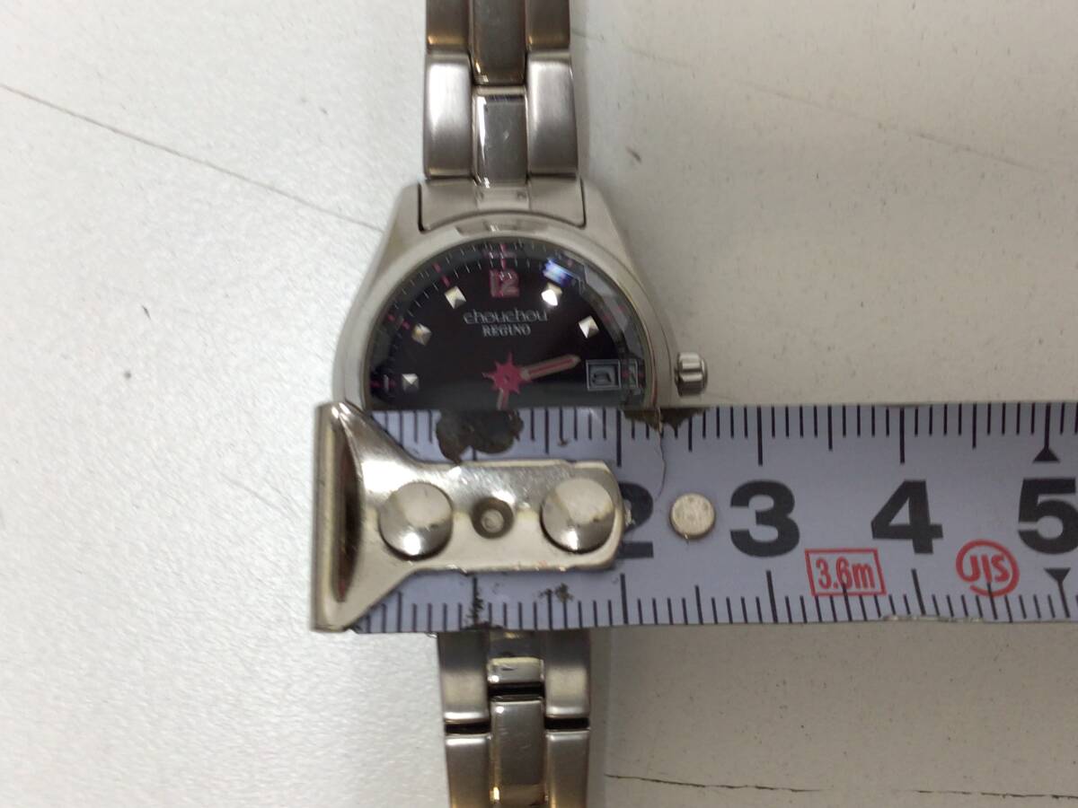 3557■REGUNO chouchou レグノシュシュ ソーラー腕時計 SOLAR TECH E011-T016260 W.R.10ber 稼働 ※2秒ずつ動きます。の画像9