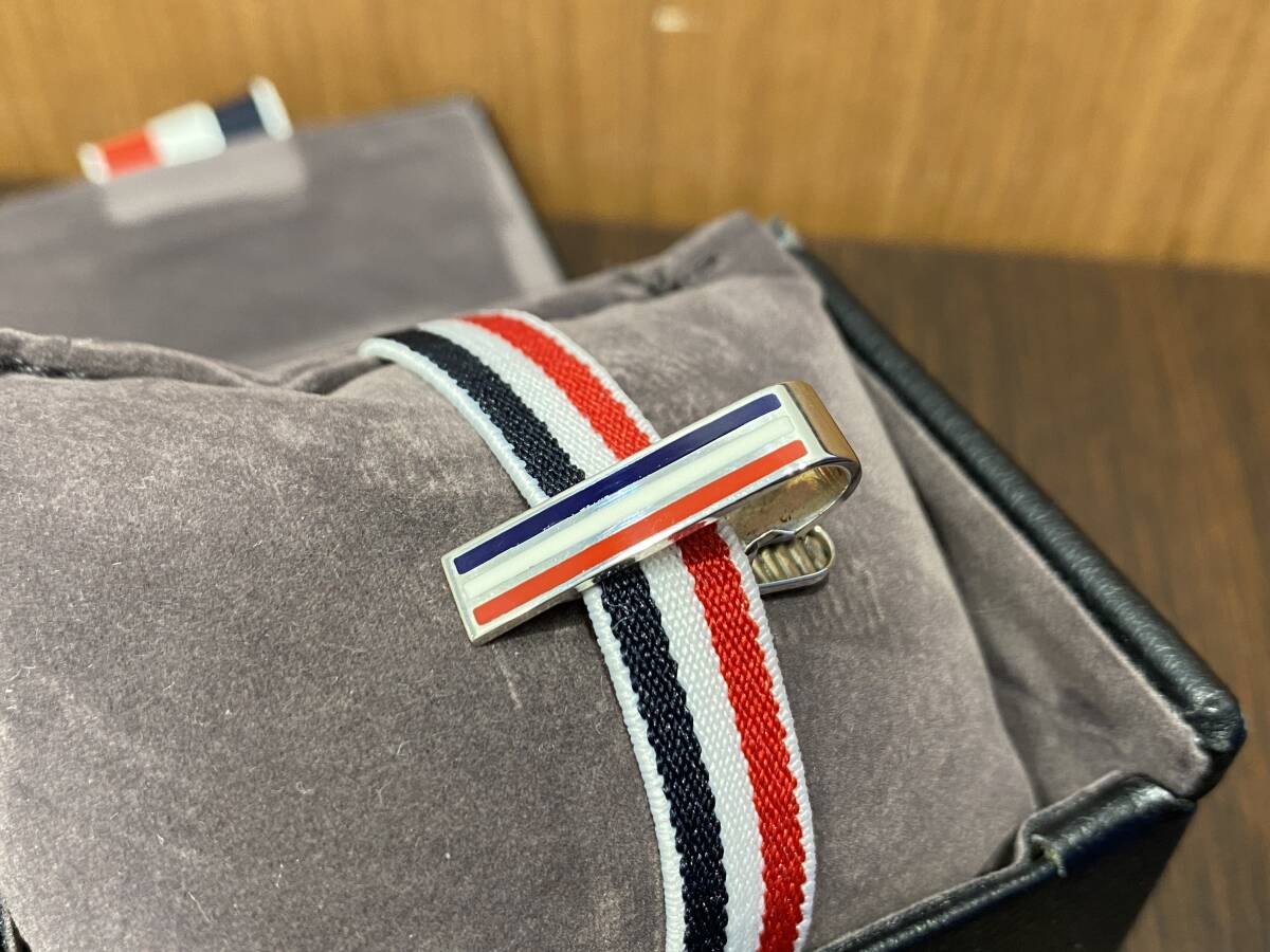 アクセサリー　トムブラウン　Thom Browne　ネクタイピン　2個セット　大 小　トリコロール　tricolor　スターリングシルバ 元箱付★Ah1804_画像3