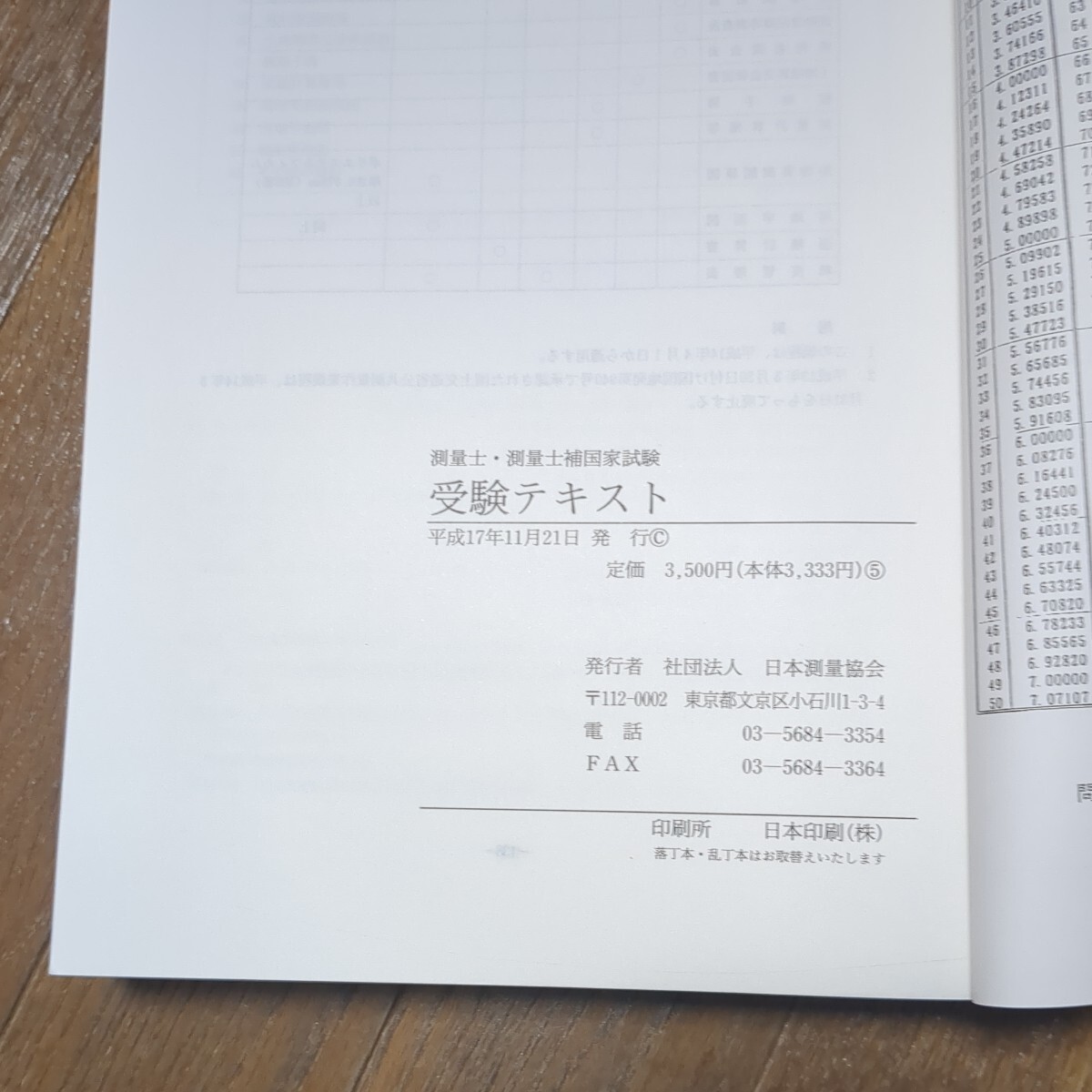 測量士・測量士補　受験テキスト　日本測量協会　平成17年発行_画像4