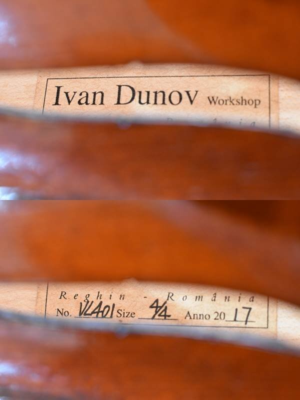 ◇p2024 中古品 Ivan Dunov バイオリン VL401 4/4 2017_画像7