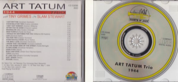 CD　★Art Tatum Trio 1944　輸入盤　(Giants Of Jazz CD 53295)_画像2