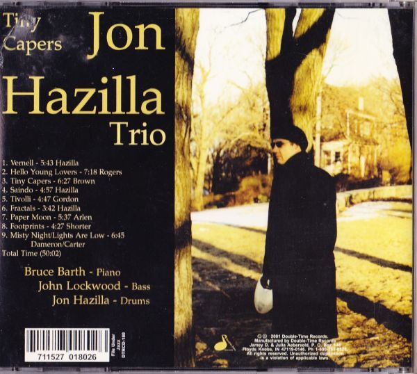CD　★Jon Hazilla Trio Tiny Capers　輸入盤　(Double-Time Records DTRCD-180 )_画像3