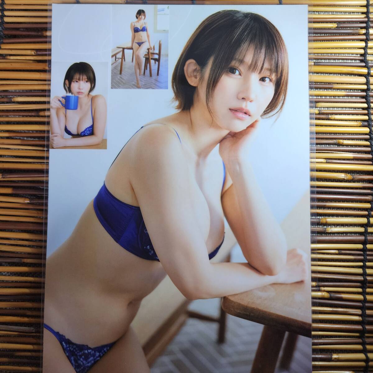[ high quality thick 150μ laminate processing ]... manga action 2024.1.16 swimsuit B5 magazine scraps 5 page [ bikini model ]