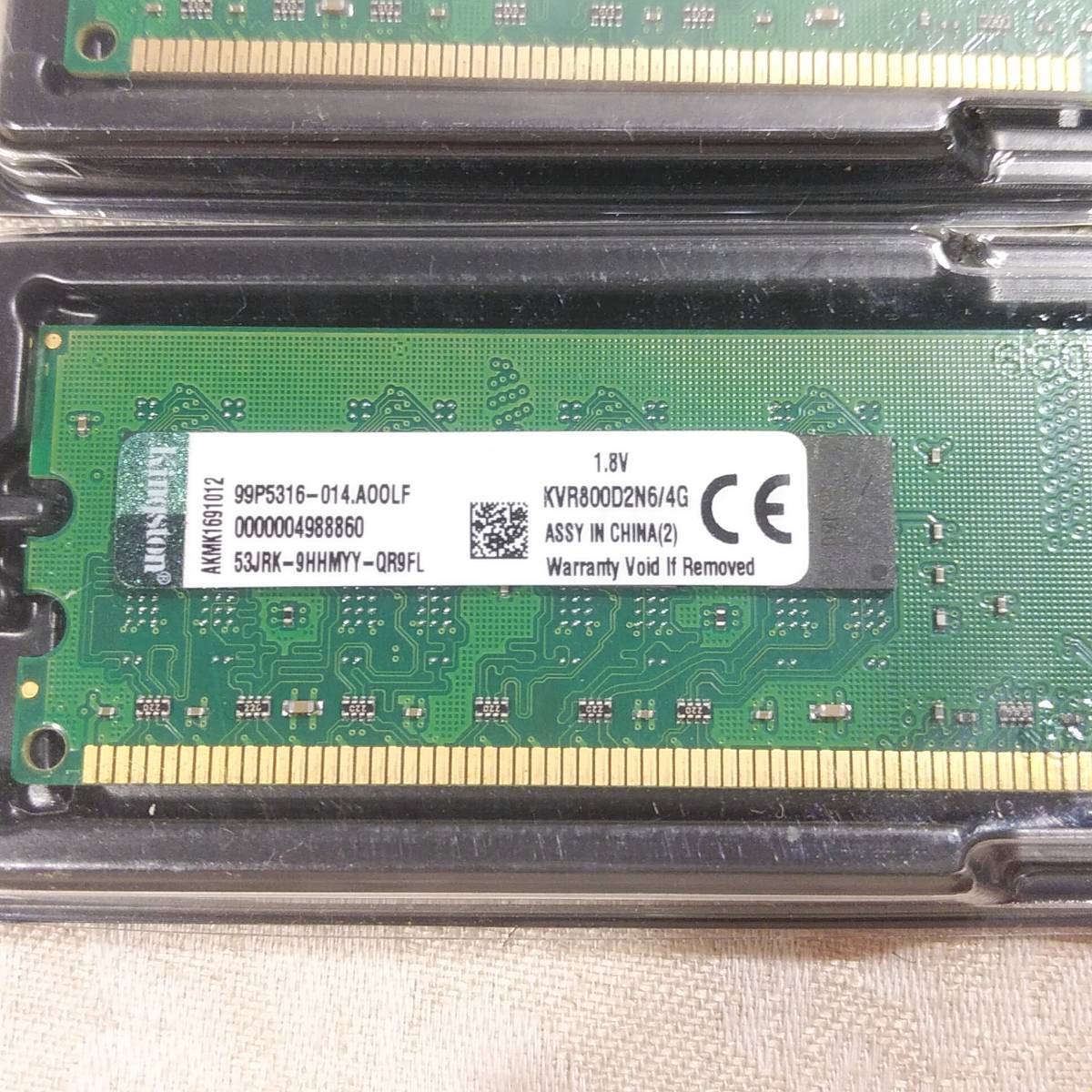 新品未使用 kingston 8GB(4GB*2枚)メモリ DDR2/800MHz PC2-6400U 240ピン CL6 デスクトップメモリ DIMM　AMD用 送料無料_画像2