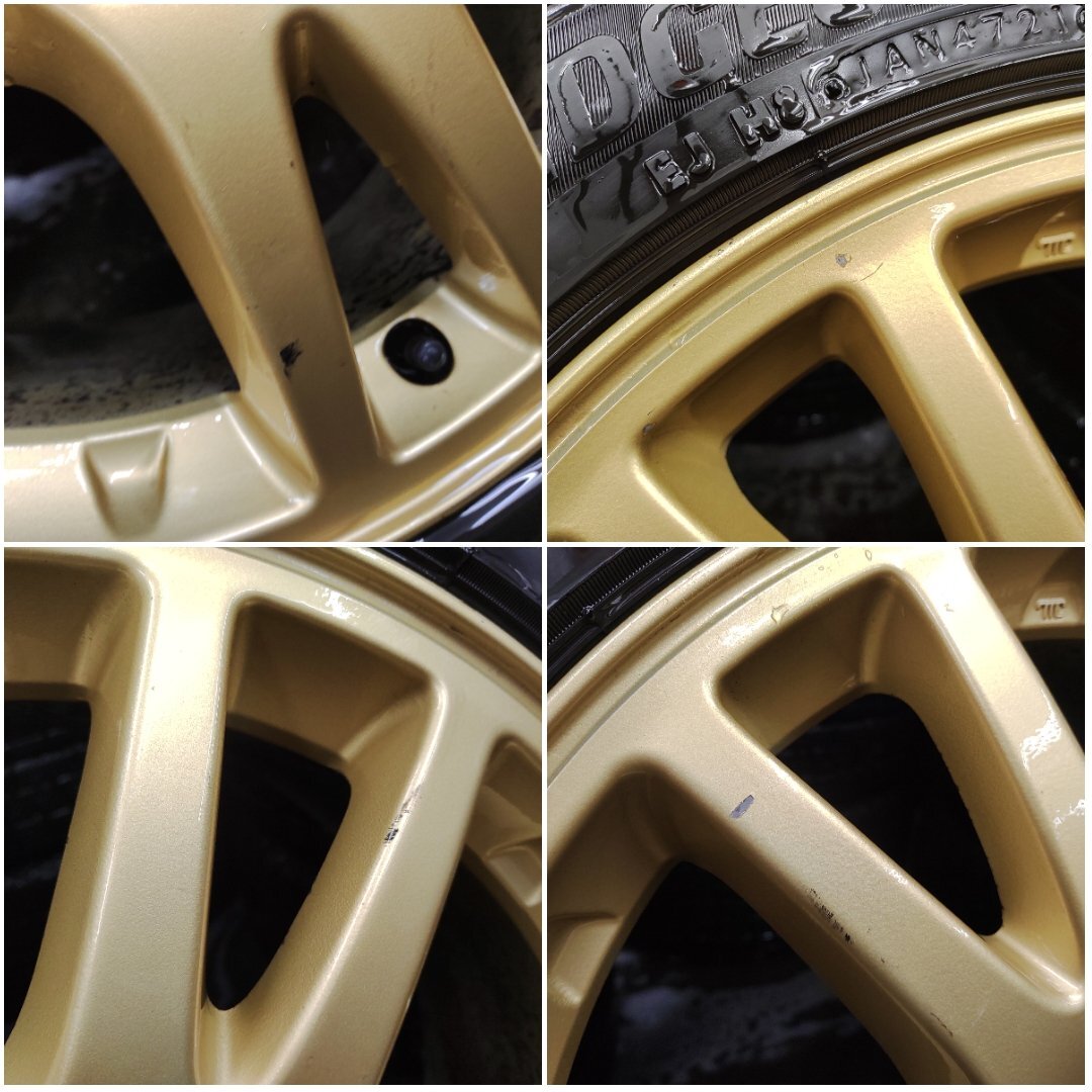 ★ゴリ溝品★BRIDGESTONE VRX3 ’21年 225/45R17 スタッドレス ホイール スバル GDB 純正 17×7.5JJ +53 100-5H【他商品と同梱歓迎】_画像7