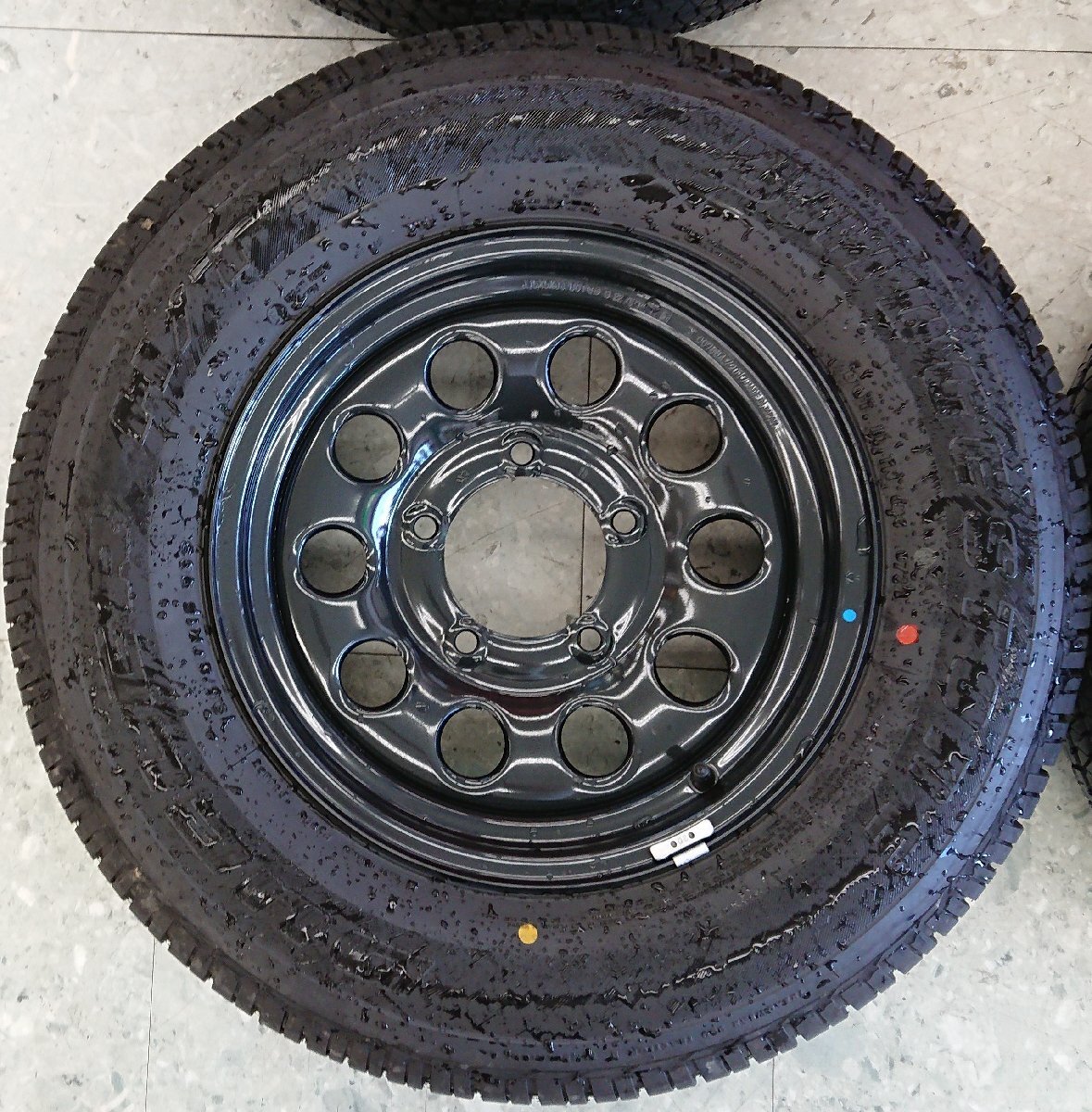 中古品 ジムニーシエラ JB74 純正スチールホイール 15×5.5J+5 139.7-5H BRIDGESTONE DUELER H/T 195/80R15 2022年製 5本 他商品と同梱歓迎_画像6