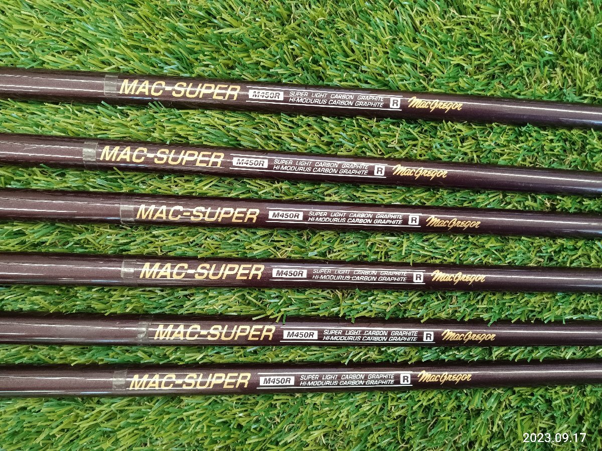 ★中古品★ MacGregor マグレガー アイアン6本セット 4～6/8/9/P M450R MAC-SUPER フレックス R カーボンシャフト【他商品と同梱歓迎】_画像5