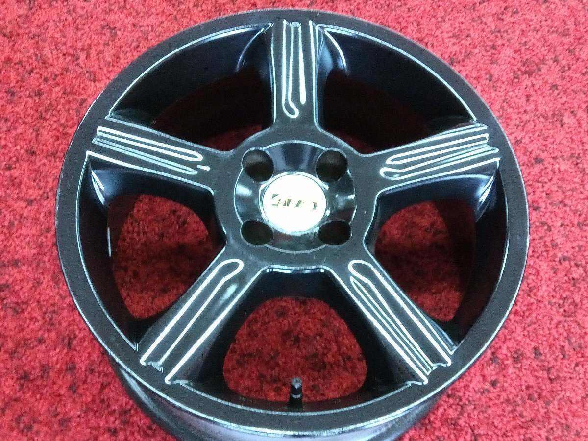 ★中古品★ATS製？ 16インチアルミホイール 4本セット 16×7J +35 100-4H 自家塗装 ブラック 社外ホイール【他商品と同梱歓迎】_画像5