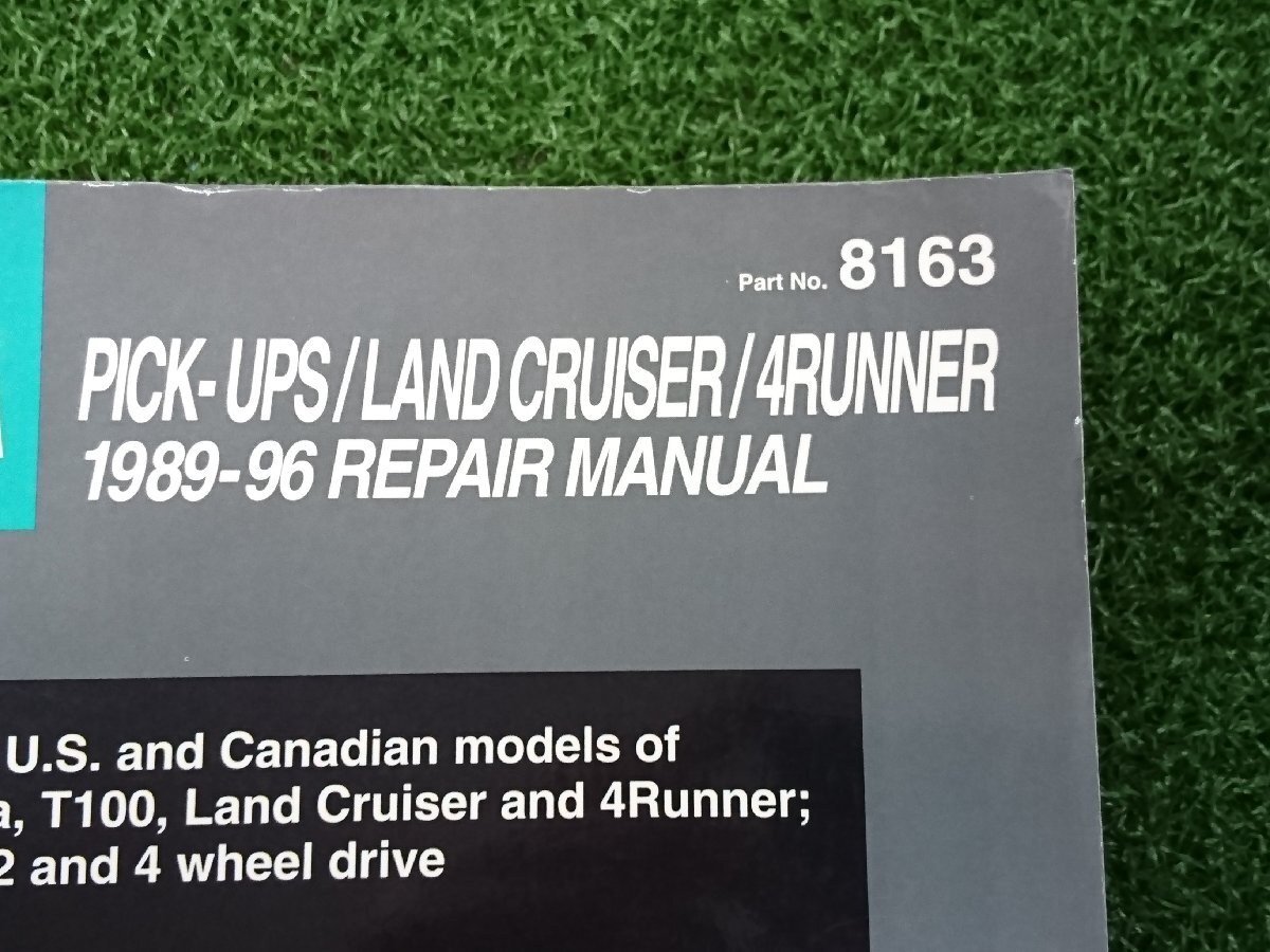 ★中古品★Toyota CHILTON‘S PICK-UPS/LAND CRUISER/4RUNNER 1989-96 リペアマニュアル 洋書 ランクル 整備書【他商品と同梱歓迎】_画像3