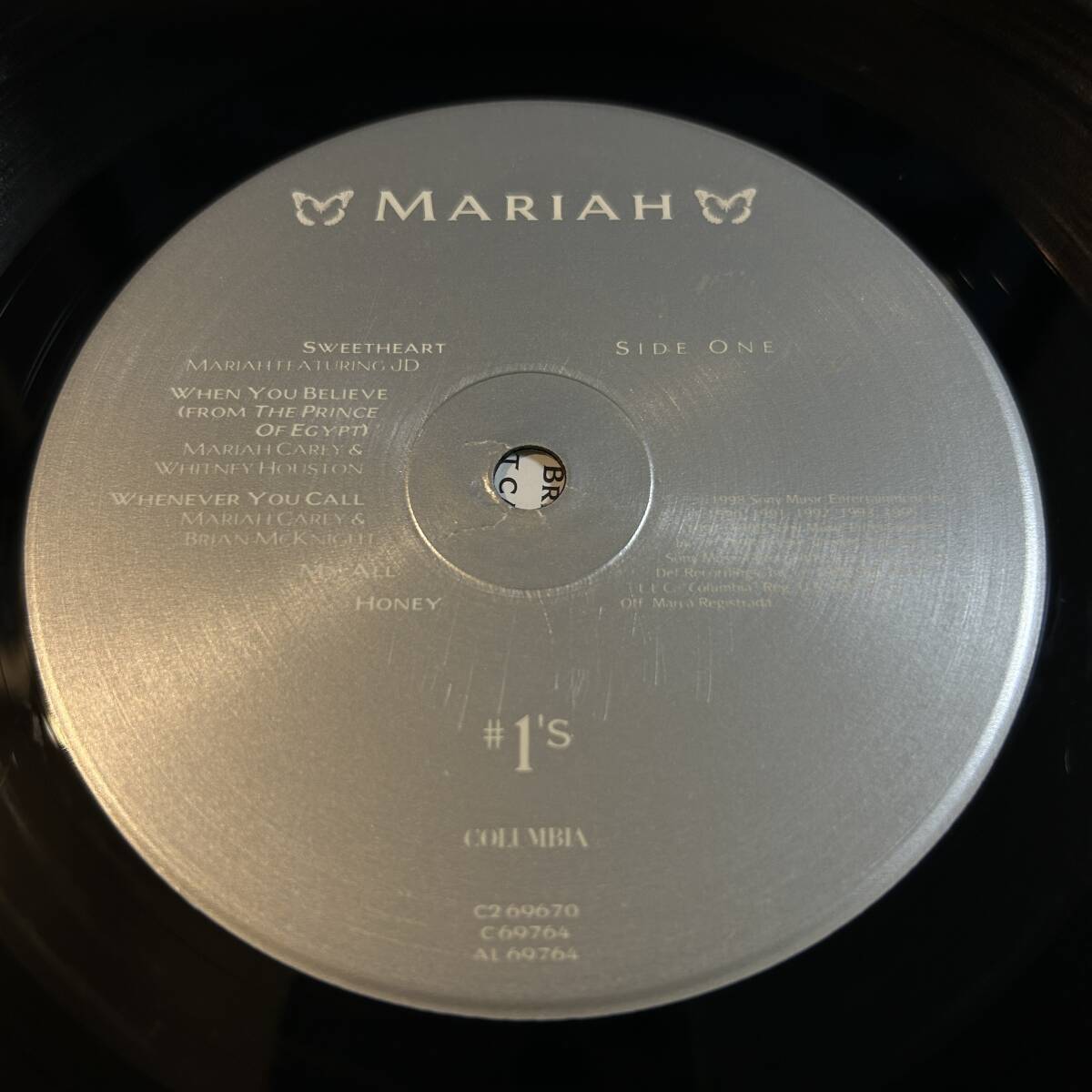 Mariah Carey / #1's / マライヤキャリー / マライアキャリー / LPレコード / Funk / Soul 1998年 Columbia C2 69670_画像5