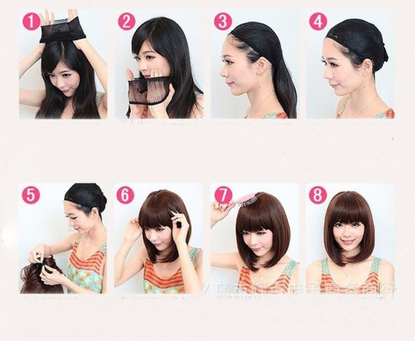 ロング フルウィッグ 自然 ナチュラルストレート ストレートロング ふんわり 高品質 耐熱 ウィッグ ヘアネット付 かつら 60cm 医療用_画像5