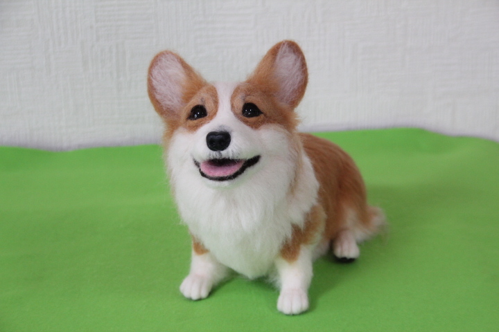 ! wool felt * Corgi * hand made * dog!