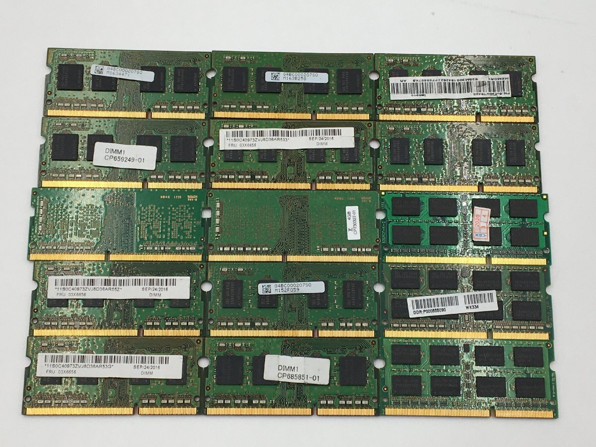 ♪▲【Samsung サムスン】ノートPC用 メモリ 4GB 大量 部品取り 15点セット まとめ売り 0501 13の画像4