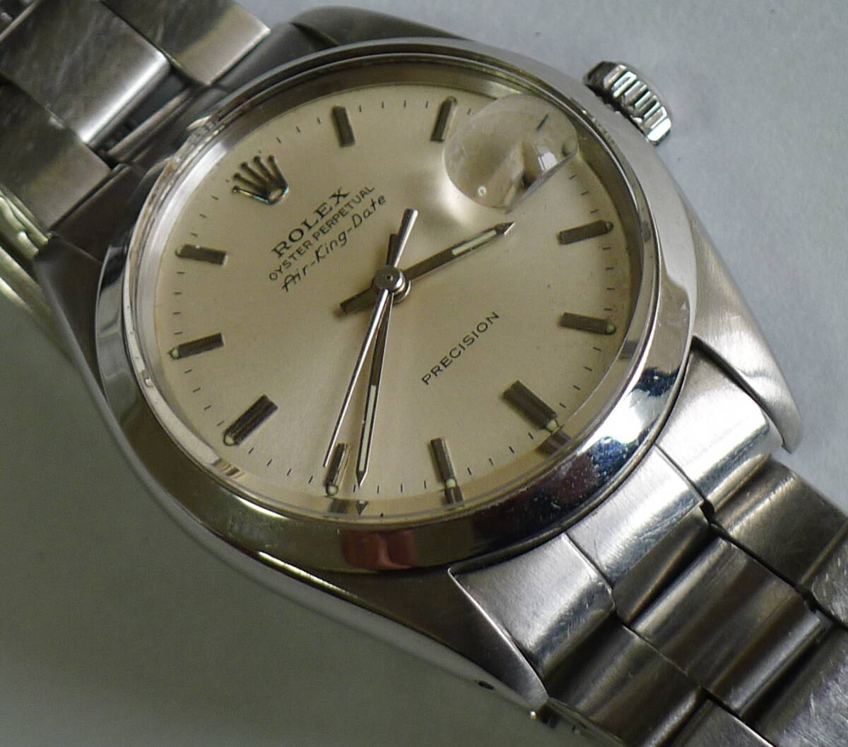 送料無料◆ROLEX AIRKING / ロレックス・エアキング・デイト REF.5700 7835 19mm オイスター・ブレス・巻き込み型、メンズ自動巻◆_画像2