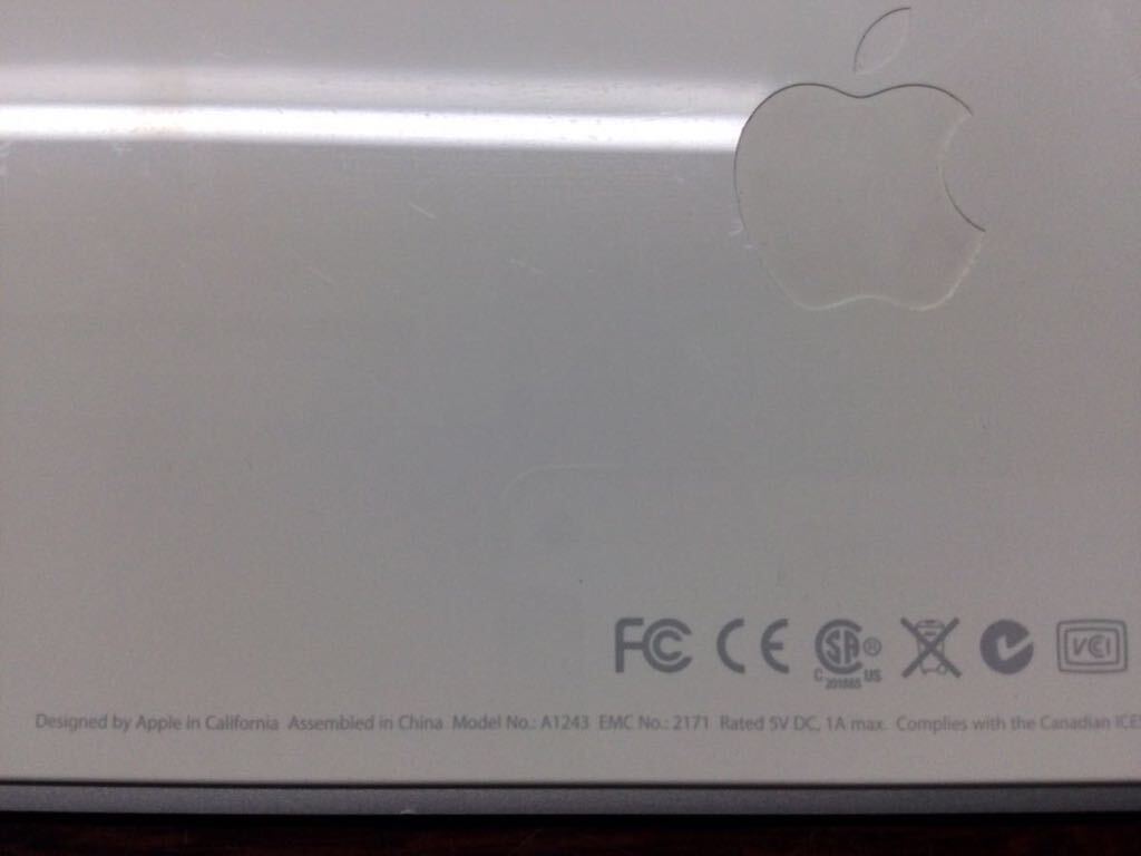 ◆05242) Apple純正 日本語配列 USBキーボード Apple Keyboard A1243 JIS テンキー付 動作確認済_画像5