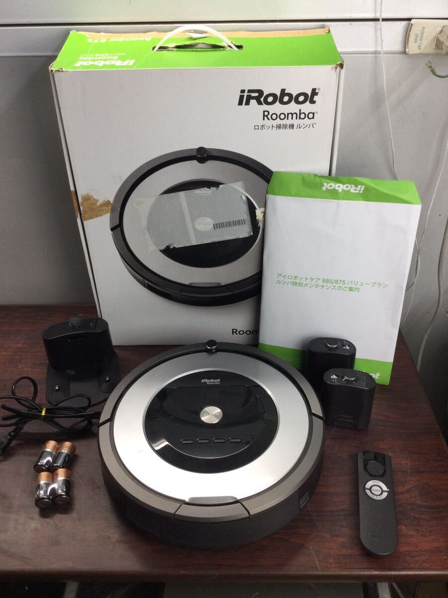 ◆05180) iRobot アイロボット Roomba ルンバ ロボット掃除機 875モデル 箱付属 取り扱い説明書付属 中古品_画像1