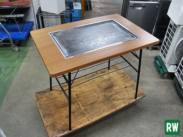 お好み焼きテーブル 幅900×奥行600×高さ730mm LPガス 鉄板 お好み焼きテーブル 幅900×奥行600×高さ730mm LPガス 鉄板