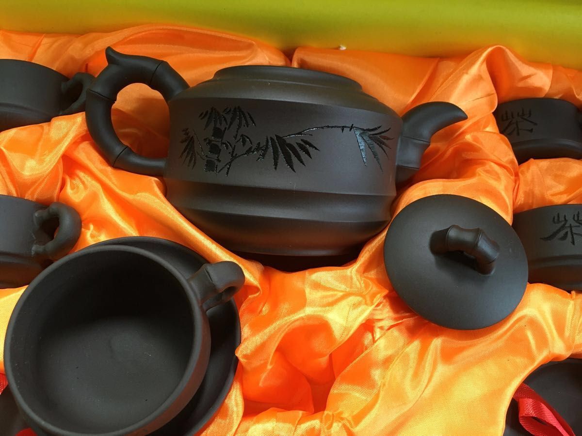中国茶セット　 朱泥　 急須 煎茶道具 中国美術 紫砂
