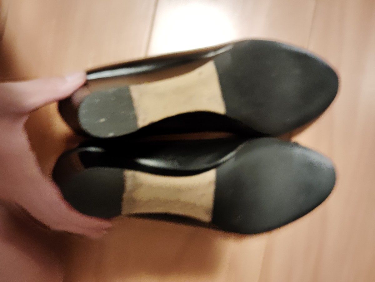 パンプス 黒  Ferragamo 靴 Salvatore レザー フェラガモ 7半  7（2/1）24.5センチ