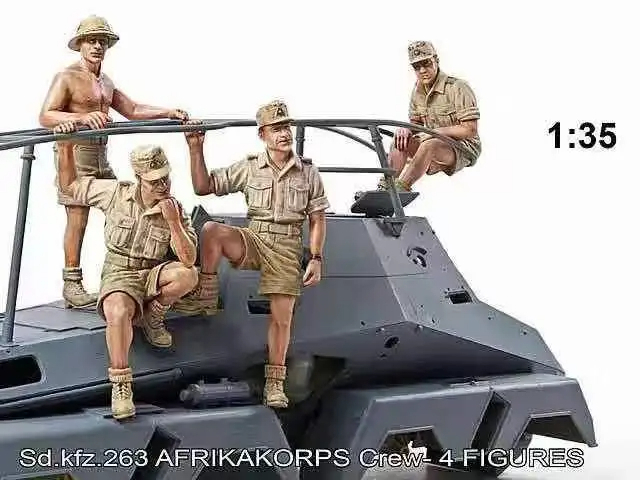 [ шкала 1/35] полимер resin милитари фигурка комплект Africa Army Africa .4 body комплект машина нет не крашеный не собранный 