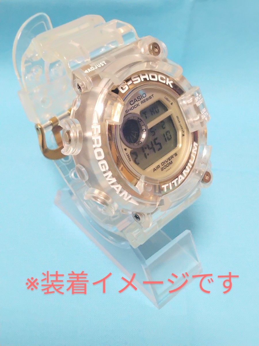 G-SHOCK FROGMAN DW-8200 クリアー ベゼル ベルト セット 墨入れ　ジーショック フロッグマン ベルベゼ