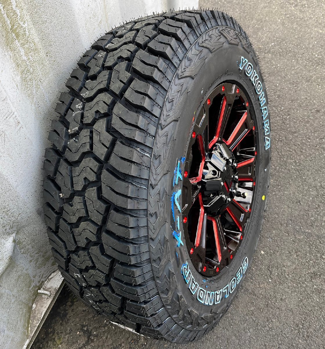 【車検対応】ハイエース200系 サマータイヤ ホイールセット 215/65R16 ヨコハマ ジオランダー X-AT 16インチ DeathRock 新品4本セット_画像9