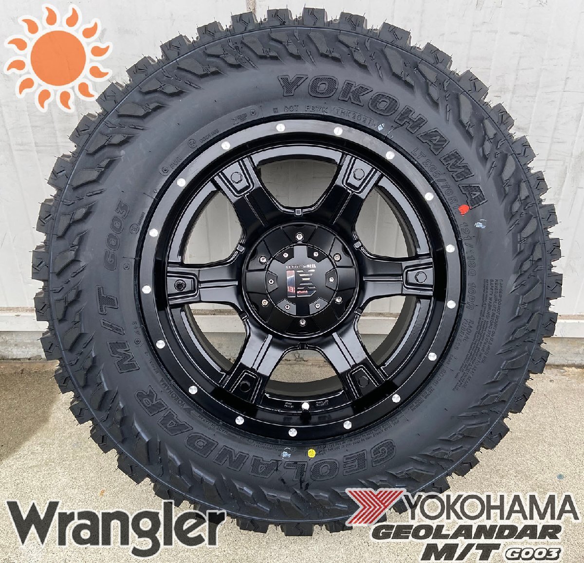 JL JK ラングラー 17インチ タイヤホイールセット 4本組 1台分 ヨコハマ ジオランダー MT 285/70R17 275/70R17 265/70R17 LEXXEL OutLaw_画像4