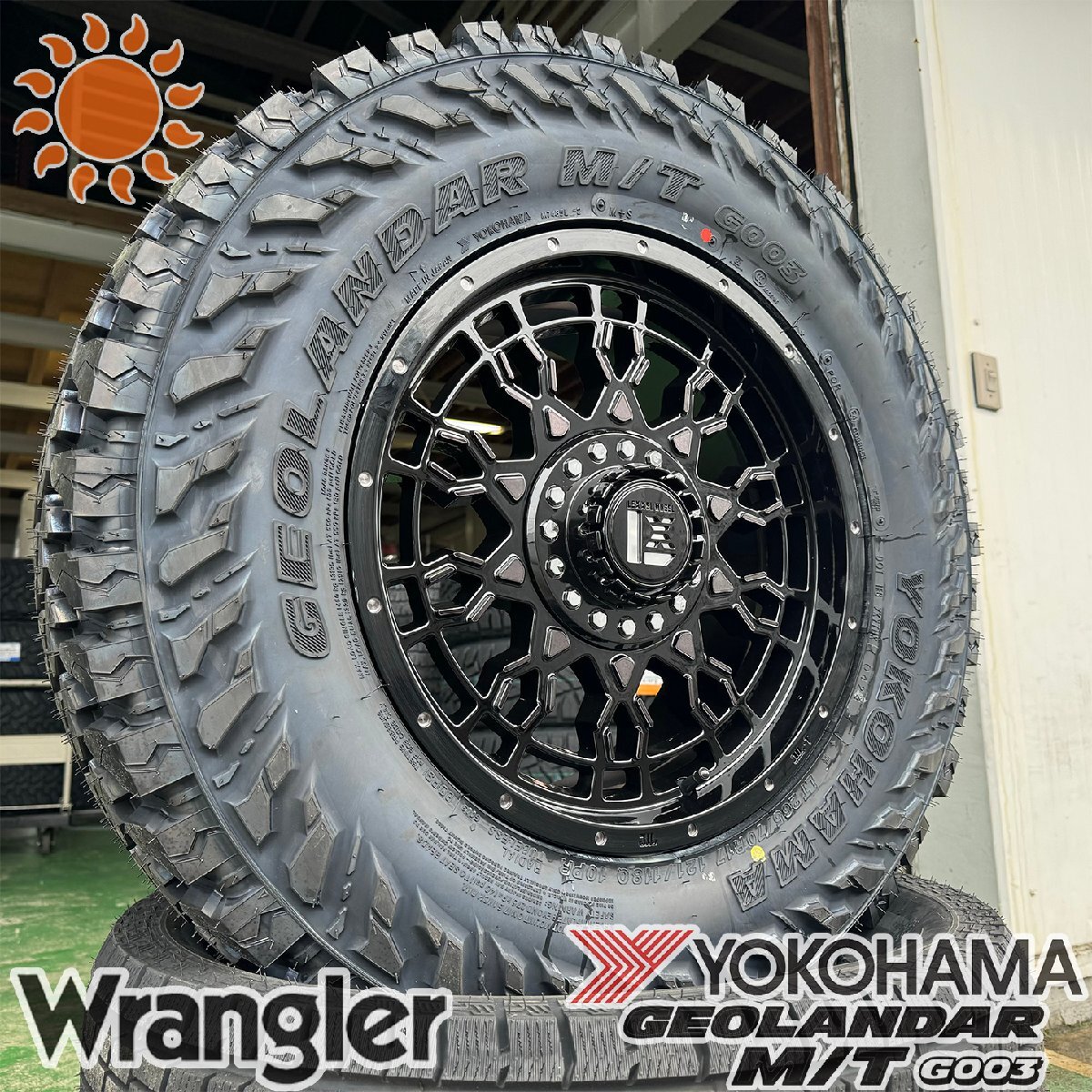 夏タイヤセット 4本組 ラングラー JL JK 17インチ タイヤホイールセット ヨコハマ ジオランダー MT G003 285/70R17 265/70R17 PreDator_画像2