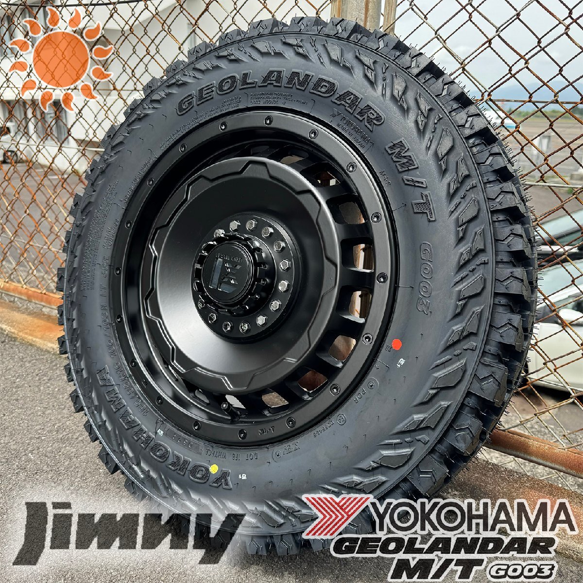 ジムニー JB64 JB23 タイヤホイール 16インチ 4本組 1台分 ヨコハマ ジオランダー MT 185/85R16 175/80R16 195R16 LEXXEL SwaGGer_画像4