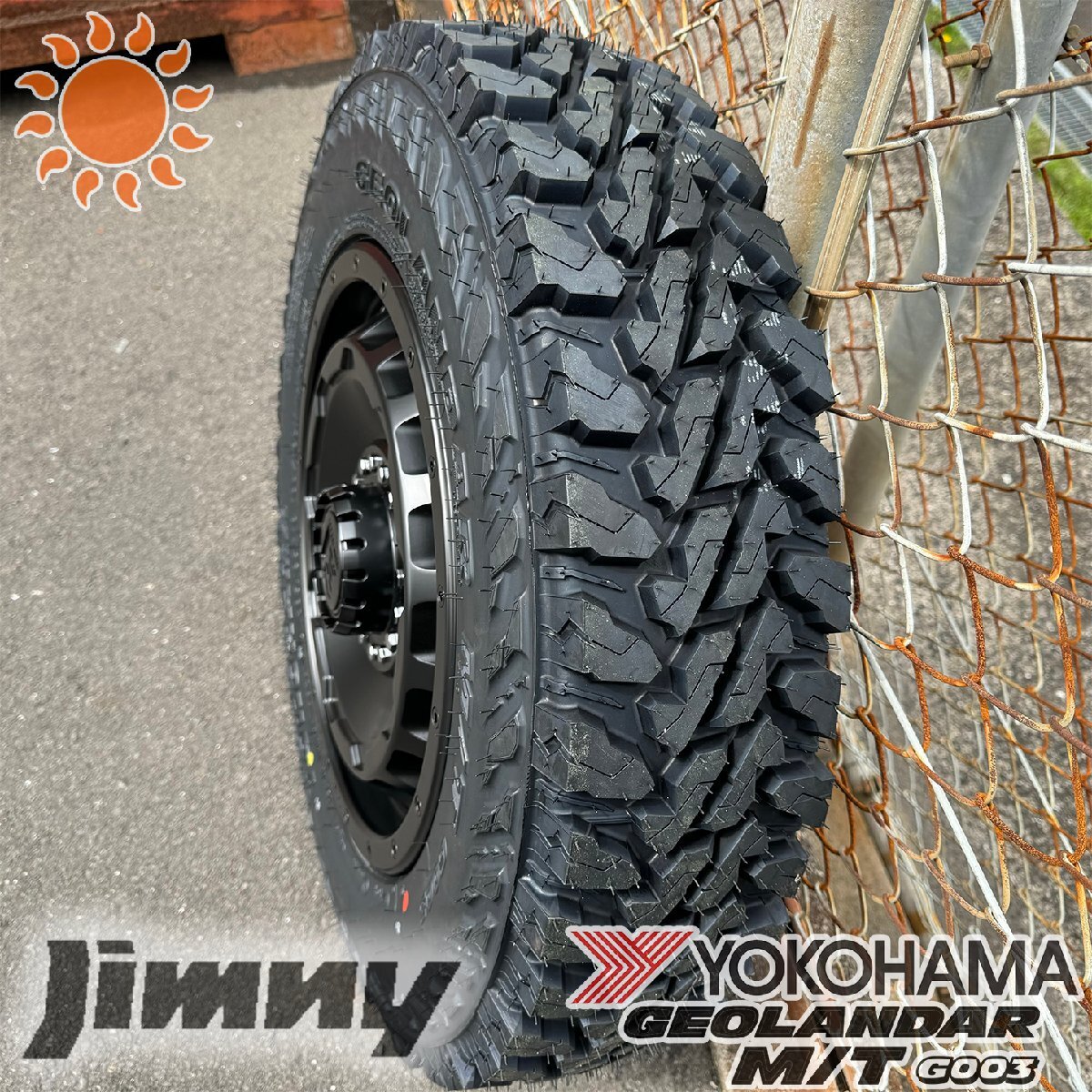 ジムニー JB64 JB23 タイヤホイール 16インチ 4本組 1台分 ヨコハマ ジオランダー MT 185/85R16 175/80R16 195R16 LEXXEL SwaGGer_画像6