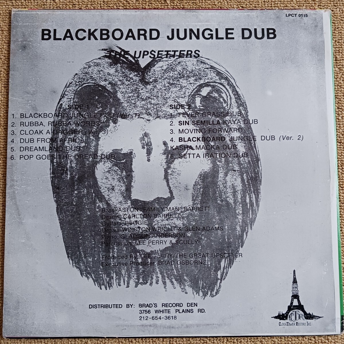 THE UPSETTERS『BLACKBOARD JUNGLE DUB』輸入盤LPレコード / リー・ペリー / CLOCKTOWER RECORDS / LPCTO115_画像2