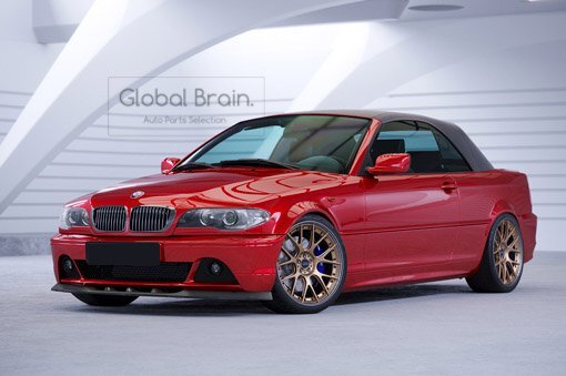 2003-2006 BMW 3シリーズ E46 クーペ カブリオレ フロント リップ スポイラー/ スプリッタ― バンパー アンダー ディフューザー スカート_画像1