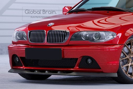 2003-2006 BMW 3シリーズ E46 クーペ カブリオレ フロント リップ スポイラー/ スプリッタ― バンパー アンダー ディフューザー スカート_画像3