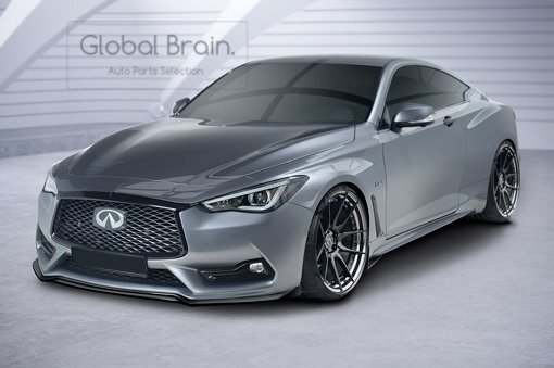 インフィニティ Q60 V37 スカイライン クーペ フロント リップ スポイラー/フロント スプリッター エプロン バンパー ディフューザー 754_画像1