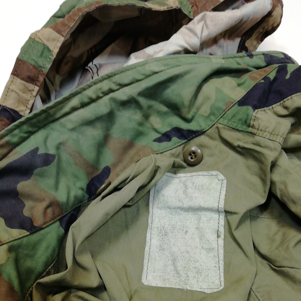 g_t　W980　ウッドランド迷彩　カモフラ　BDU　ミリタリー　フィールドジャケット　パッチ付き　米軍　US ARMY　サバゲー　中古_画像8