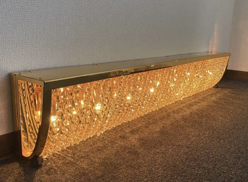  width 120cm Niagara chandelier full Gold plating crystal beads deco truck art truck retro that time thing tourist bus *