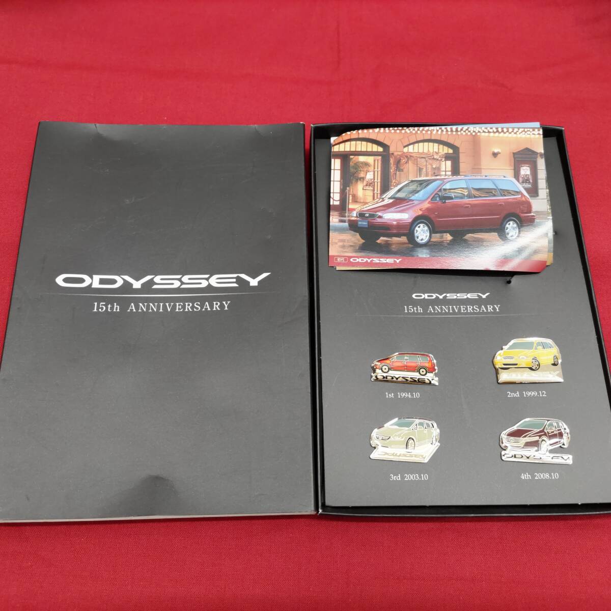 【363】1円スタート ★ 非売品 オデッセイ ピンズセット ODYSSEY 15th ANNIVERSARY ★ ホンダ HONDA 箱入り ★経年保管品の画像1