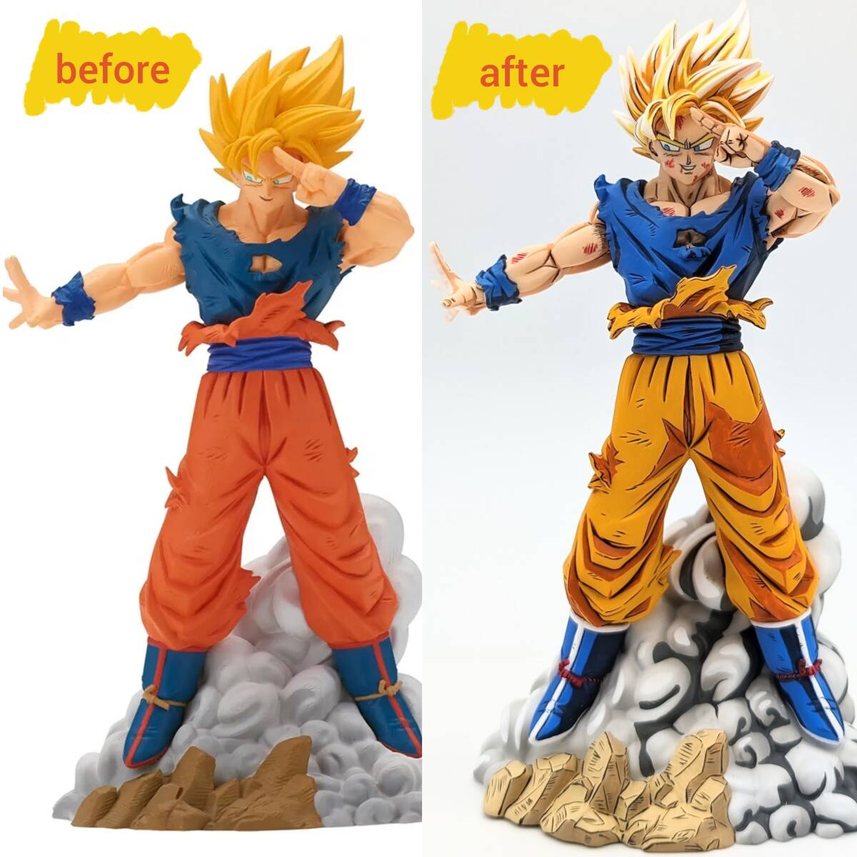 リペイント 二次元 フィギュア ドラゴンボール 孫悟空 HistoryBox DRAGONBALL 原作コミック複製パネル付_画像3