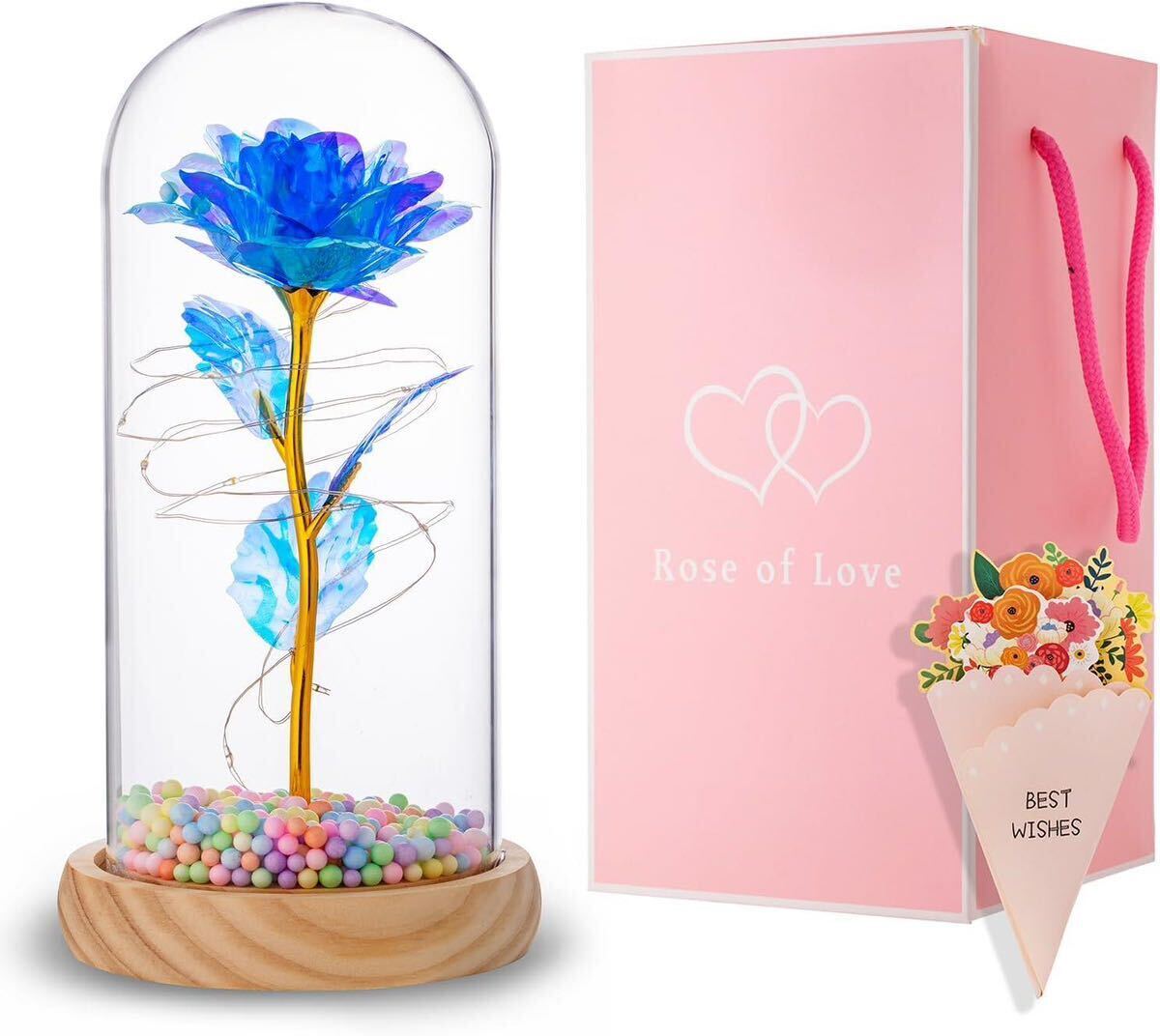  bargain sale! Mother's Day flower light rose shines LED light memory day Valentine White Day birthday Christmas . job celebration gift ( blue )