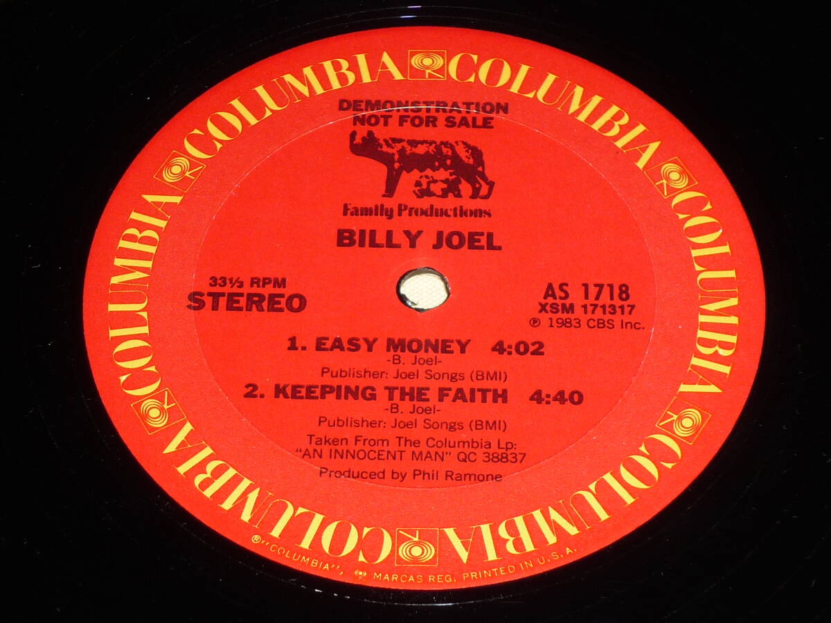 Billy Joel / Tell Her About It / US / 1983年 / 12", Promo / Columbia AS 1718の画像4