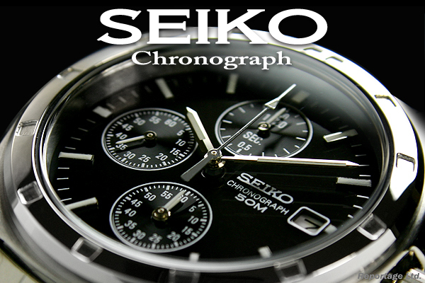 海外限定生産逆輸入モデル【SEIKO】セイコー 1/20秒高速クロノグラフBK 新品_世界のSEIKO逆輸入モデル!