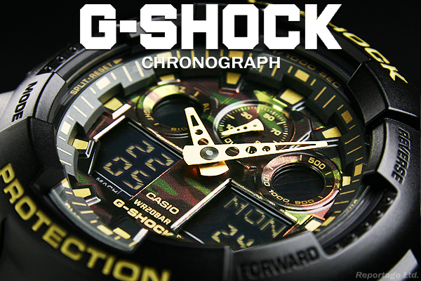 海外限定生産逆輸入 CASIO カシオ G-SHOCK Gショック 人気のカモフラージュ柄 多彩な機能 1/1000秒クロノ搭載 BKGD 新品_海外限定生産逆輸入モデル！